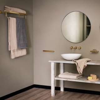 Ramon Soler półka na ręczniki ERGOS szczotkowane złoto