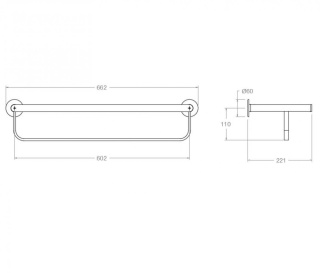 Ramon Soler półka na ręczniki ERGOS szczotkowana miedź