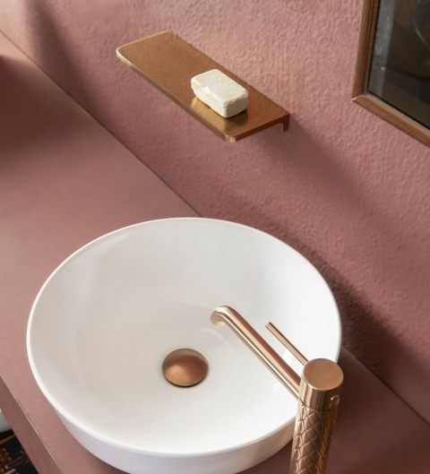 Ramon Soler półka ścienna ERGOS szczotkowana miedź