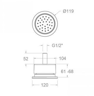 Ramon Soler prysznic boczny okrągły czarny mat