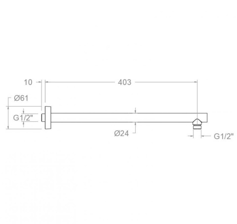 Ramon Soler ramię prysznicowe okrągłe 400 mm szczotkowana miedź