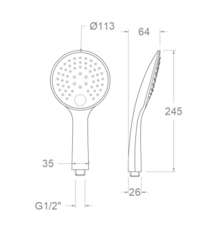 Ramon Soler słuchawka prysznicowa chrom