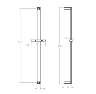 Ramon Soler drążek prysznicowy chrom