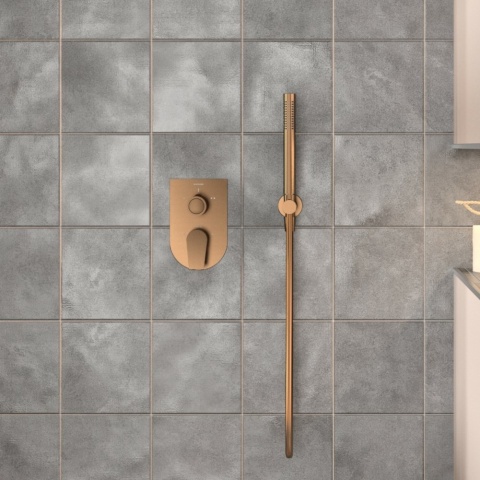 Ramon Soler słuchawka prysznicowa cylindryczna szczotkowana miedź