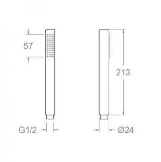 Ramon Soler słuchawka prysznicowa cylindryczna chrom