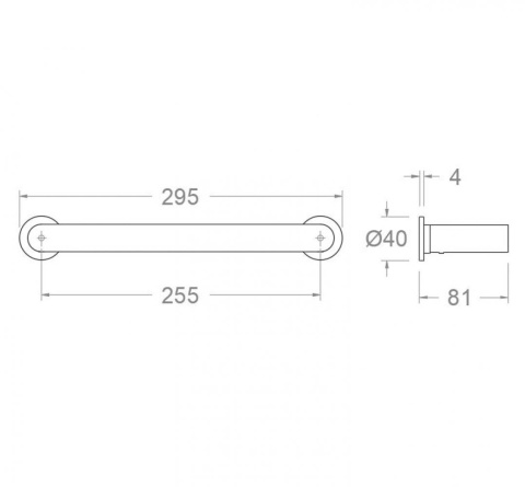 Ramon Soler wieszak na ręcznik 250 mm ERGOS czarny mat