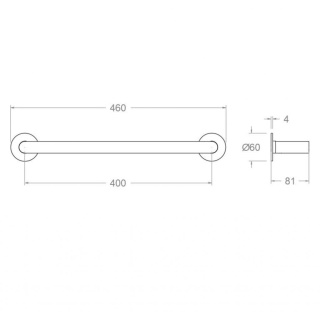 Ramon Soler wieszak na ręcznik 400 mm ERGOS chrom