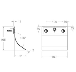 Ramon Soler wylewka umywalkowa ścienna WATERFALL szczotkowane złoto