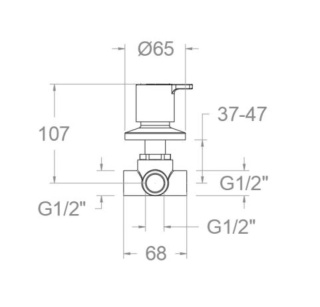 Ramon Soler zawór 3-drożny prysznicowy szczotkowana stal
