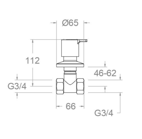 Ramon Soler zawór odcinający 3/4 szczotkowana miedź