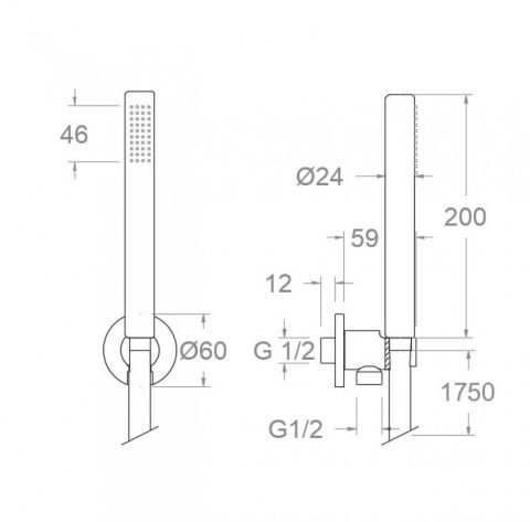 Ramon Soler zestaw natryskowy czarny mat