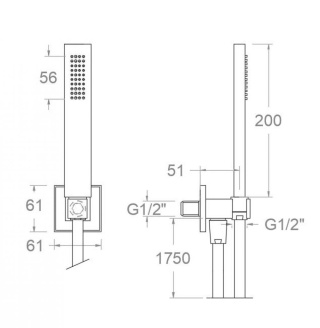 Ramon Soler zestaw prysznicowy szczotkowane złoto