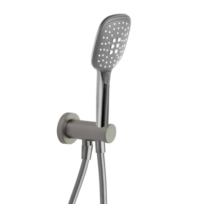 Ramon Soler zestaw prysznicowy z słuchawką szczotkowana stal