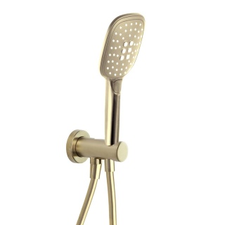 Ramon Soler zestaw prysznicowy z słuchawką szczotkowane złoto