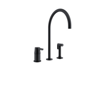 Ramon Soler bateria kuchenna ADAGIO czarny mat - z prysznicem