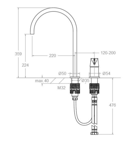 Ramon Soler bateria kuchenna ADAGIO czarny mat