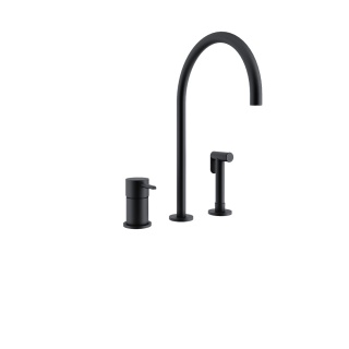 Ramon Soler bateria kuchenna ODISEA czarny mat - z prysznicem