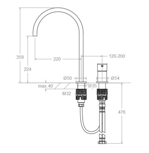 Ramon Soler bateria kuchenna ODISEA czarny mat