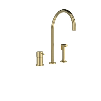 Ramon Soler bateria kuchenna ODISEA szczotkowane złoto - z prysznicem