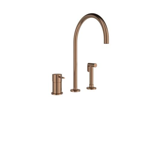 Ramon Soler bateria kuchenna ODISEA szczotkowana miedź - z prysznicem