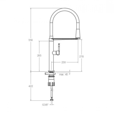 Ramon Soler bateria kuchenna szczotkowana miedź z systemem magnetycznym
