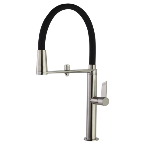 Ramon Soler bateria kuchenna szczotkowana stal z elastyczna wylewką