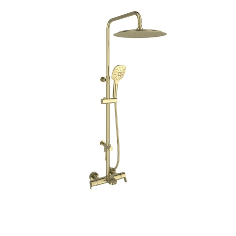 Ramon Soler zestaw prysznicowo-wannowy termostatyczny szczotkowane złoto