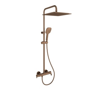 Ramon Soler zestaw prysznicowy teleskopowy szczotkowana miedź