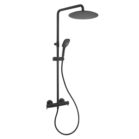 Ramon Soler zestaw prysznicowy termostatyczny teleskopowy czarny mat