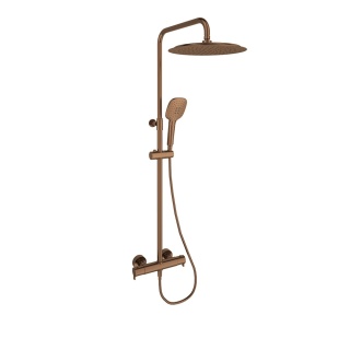 Ramon Soler zestaw prysznicowy termostatyczny teleskopowy szczotkowana miedź
