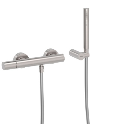 Tres bateria prysznicowa ścienna STUDY stal