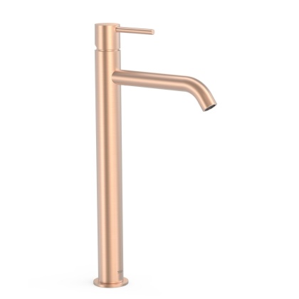 Tres bateria umywalkowa XL STUDY matowe różowe złoto