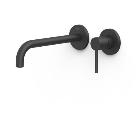 Tres bateria umywalkowa podtynkowa 237 mm STUDY czarny mat