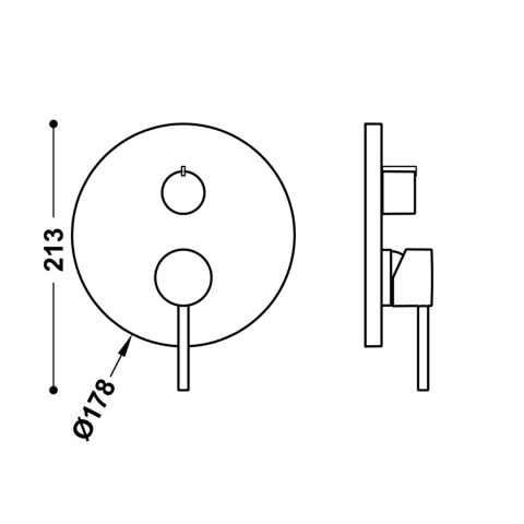 Tres bateria prysznicowa RAPID-BOX grafit