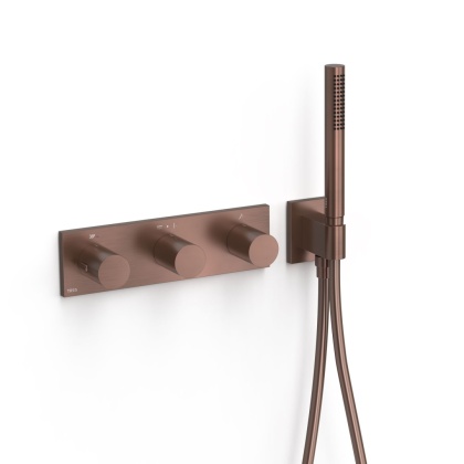 Tres bateria prysznicowa termostatyczna 3-drożna B-SYSTEM volcanic