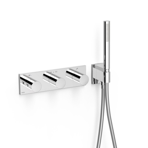 Tres bateria prysznicowa termostatyczna 3-drożna B-SYSTEM chrom