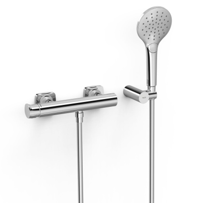 Tres bateria prysznicowa ścienna LOFT chrom