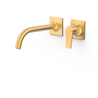 Tres bateria umywalkowa podtynkowa PROJECT matowe złoto