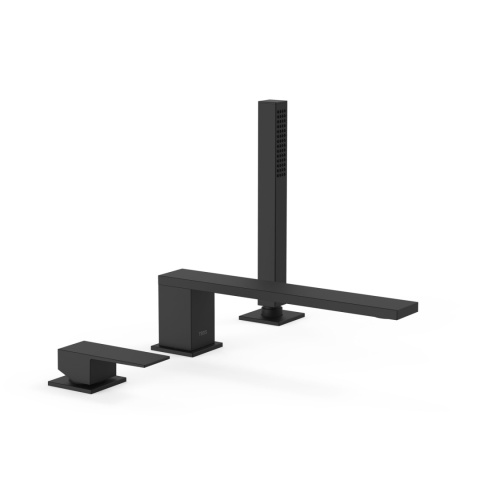 Tres bateria wannowa 220 mm CUADRO czarny mat