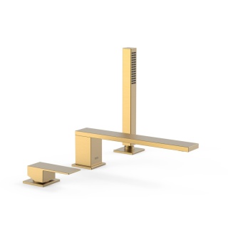 Tres bateria wannowa 220 mm CUADRO matowe złoto