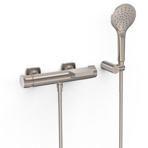 Tres bateria wannowo-prysznicowa ścienna LOFT stal