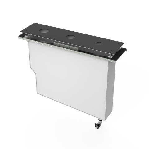 Tres zbiornik do baterii wannowej CUADRO czarny mat