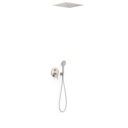 Tres zestaw prysznicowy podtynkowy 3-drożny FUJI stal