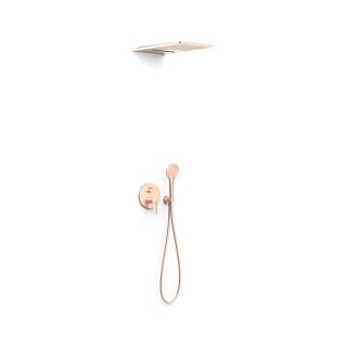 Tres zestaw prysznicowy podtynkowy 3-drożny FUJI matowe różowe złoto