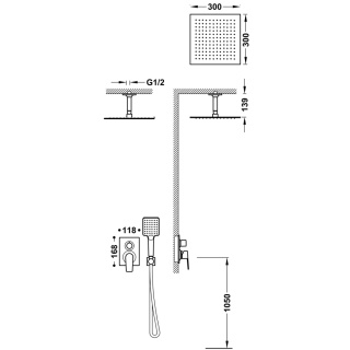 Tres zestaw prysznicowy podtynkowy PROJECT matowe różowe złoto