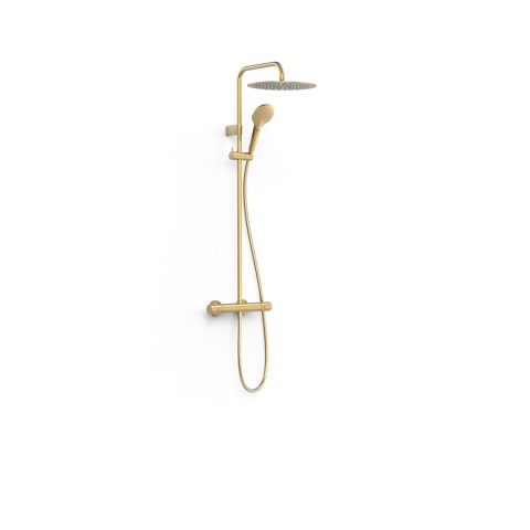 Tres zestaw prysznicowy termostatyczny 2-drożny LOFT matowe złoto
