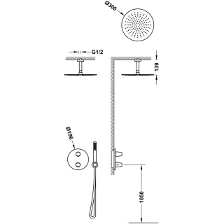 Tres zestaw prysznicowy termostatyczny THERM-BOX stal