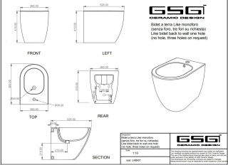 GSG bidet LIKE denim połysk