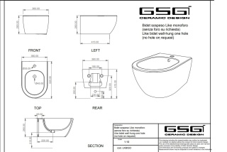 GSG bidet wiszący LIKE sabbia