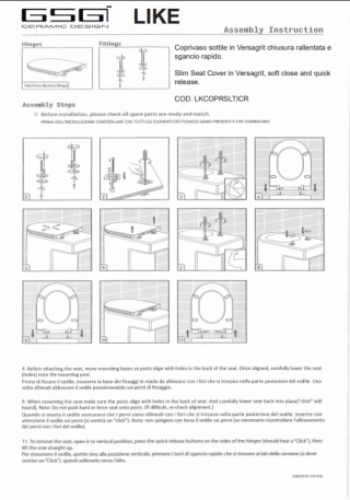GSG deska sedesowa LIKE biały połysk